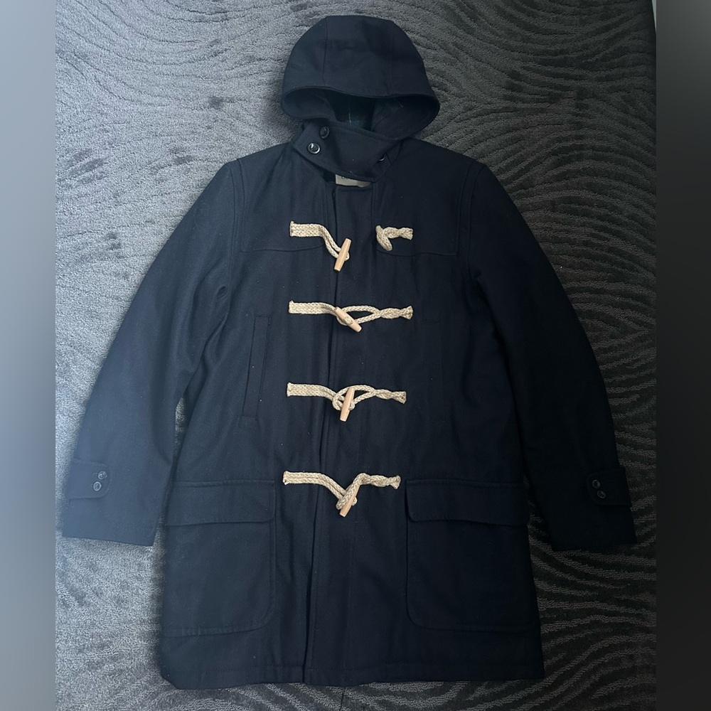 Wool Duffle Coat with Toggles